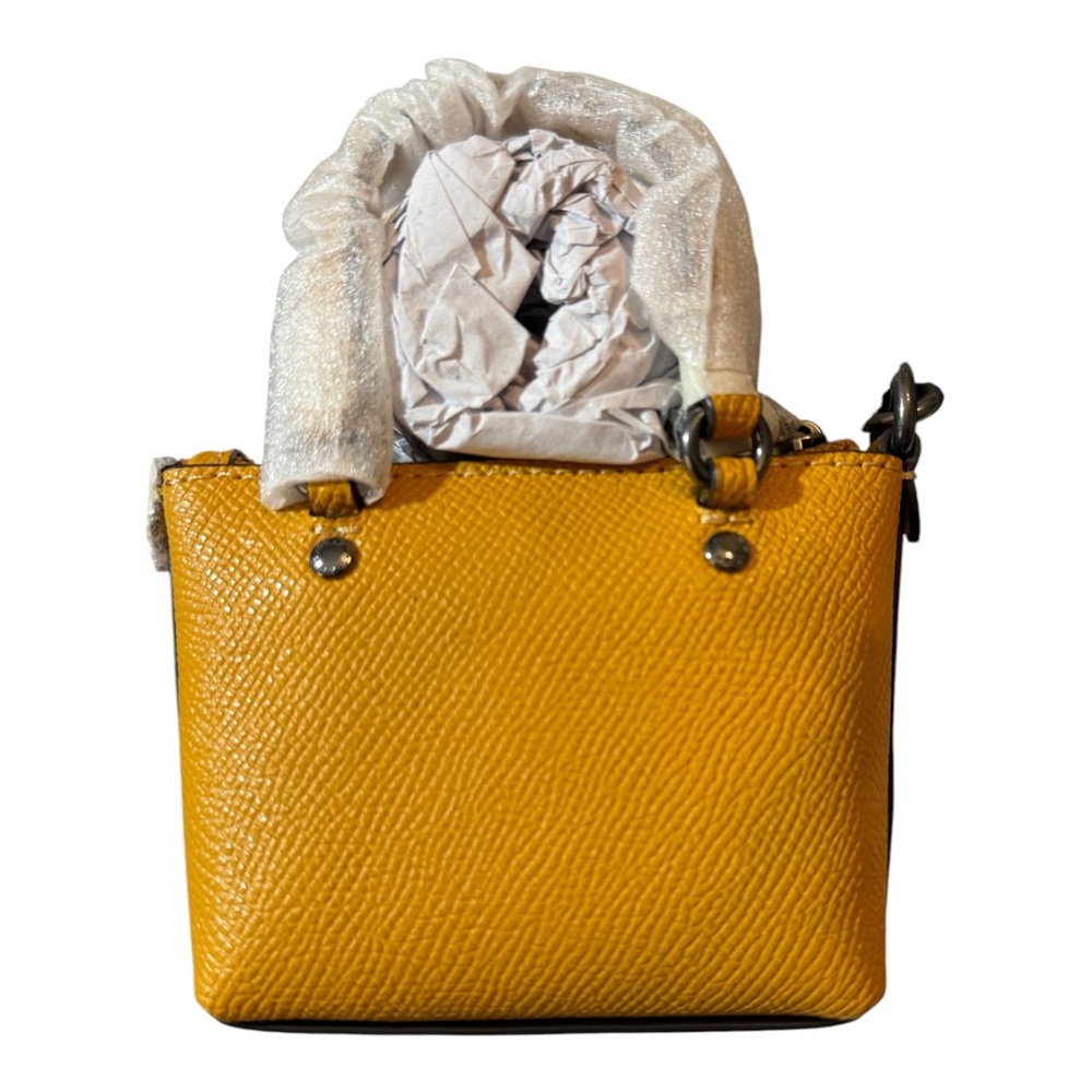 Coach Mini Gallery Leather Tote Bag Charm, Buttercup, NWT - Picture 5 of 6